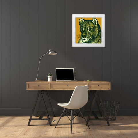 Jungle Flair IV White Modern Wood Framed Art Print by Wild Apple Portfolio