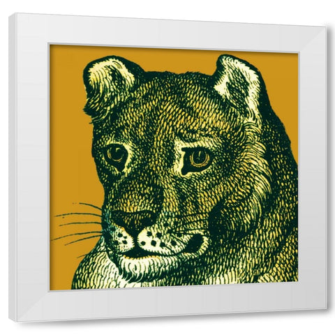 Jungle Flair IV White Modern Wood Framed Art Print by Wild Apple Portfolio