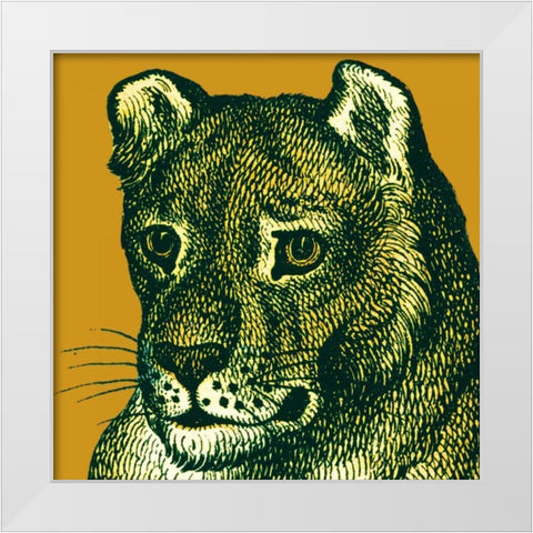 Jungle Flair IV White Modern Wood Framed Art Print by Wild Apple Portfolio