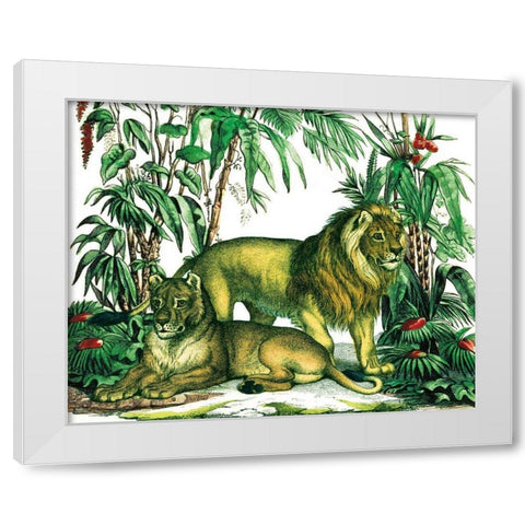Jungle Flair VI White Modern Wood Framed Art Print by Wild Apple Portfolio