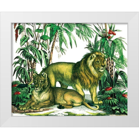Jungle Flair VI White Modern Wood Framed Art Print by Wild Apple Portfolio