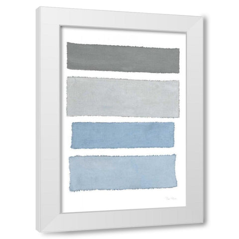 Painted Weaving I on White v2 White Modern Wood Framed Art Print by Rhue, Piper