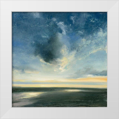 Coastal Sunrise White Modern Wood Framed Art Print by Purinton, Julia