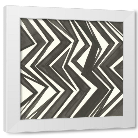 Graphics V White Modern Wood Framed Art Print by Paschke, Chris