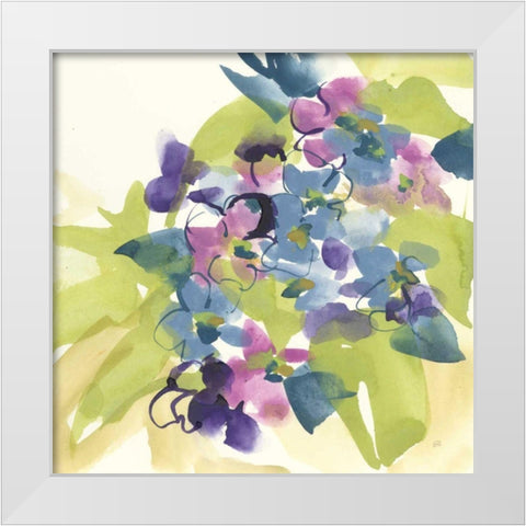 Spring Bouquet I White Modern Wood Framed Art Print by Paschke, Chris