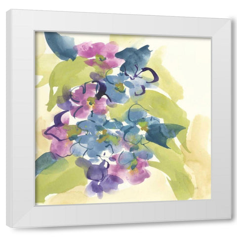 Spring Bouquet II White Modern Wood Framed Art Print by Paschke, Chris