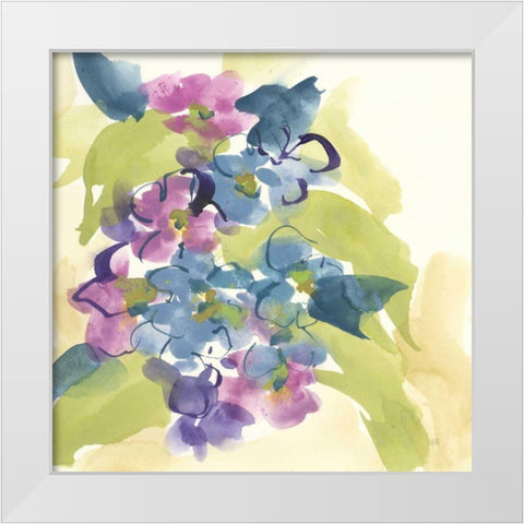 Spring Bouquet II White Modern Wood Framed Art Print by Paschke, Chris