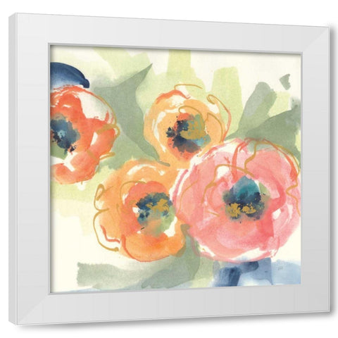Buttercup I White Modern Wood Framed Art Print by Paschke, Chris