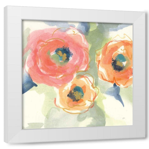 Buttercup II White Modern Wood Framed Art Print by Paschke, Chris