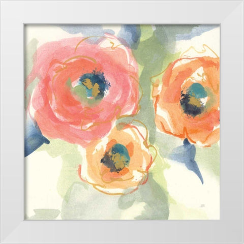 Buttercup II White Modern Wood Framed Art Print by Paschke, Chris