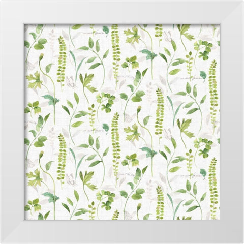 Blue and Green Garden Step 02 White Modern Wood Framed Art Print by Audit, Lisa