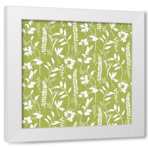 Blue and Green Garden Step 03B White Modern Wood Framed Art Print by Audit, Lisa