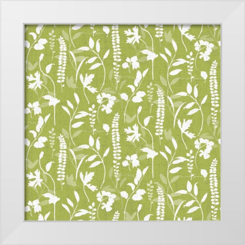 Blue and Green Garden Step 03B White Modern Wood Framed Art Print by Audit, Lisa