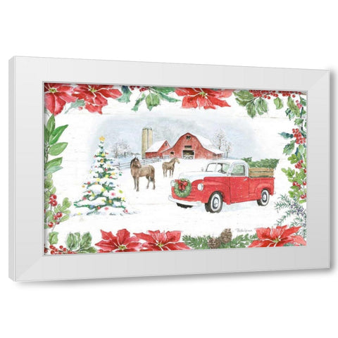 Farmhouse Holidays I White Modern Wood Framed Art Print by Grove, Beth