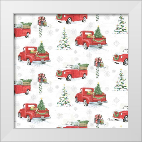 Farmhouse Holidays Step 01 White Modern Wood Framed Art Print by Grove, Beth