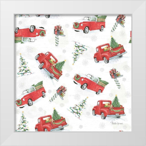 Farmhouse Holidays Step 02 White Modern Wood Framed Art Print by Grove, Beth