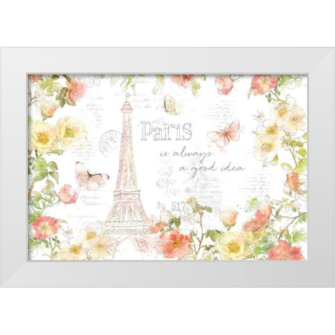 Painting Paris I White Modern Wood Framed Art Print by Pertiet, Katie