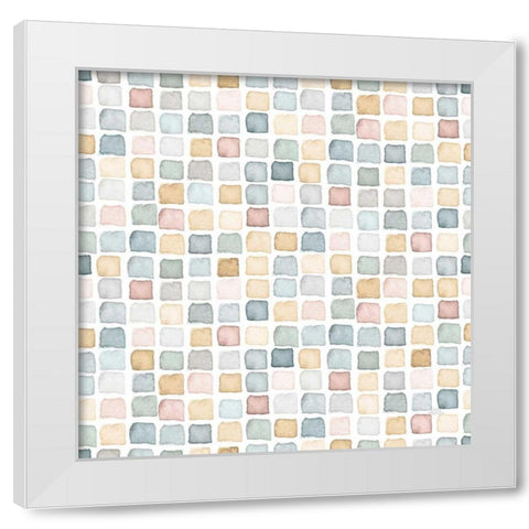 World Traveler Pattern IV White Modern Wood Framed Art Print by Marshall, Laura