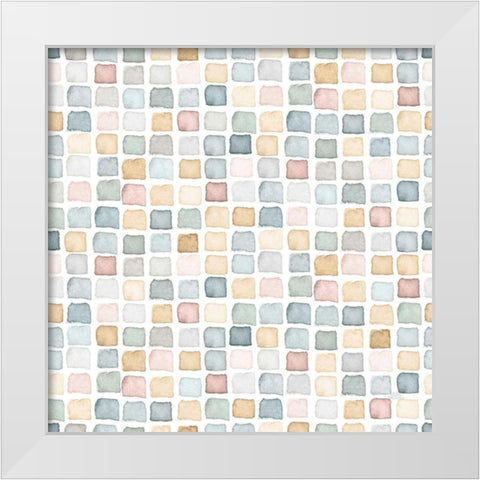 World Traveler Pattern IV White Modern Wood Framed Art Print by Marshall, Laura