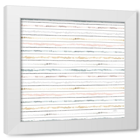 World Traveler Pattern XII White Modern Wood Framed Art Print by Marshall, Laura