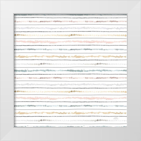 World Traveler Pattern XII White Modern Wood Framed Art Print by Marshall, Laura