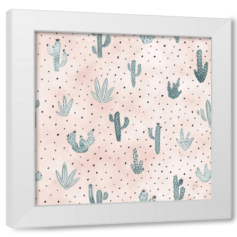 World Traveler Pattern XIII White Modern Wood Framed Art Print by Marshall, Laura