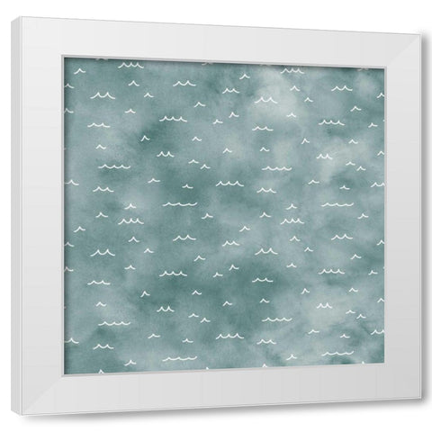 World Traveler Pattern XIVA White Modern Wood Framed Art Print by Marshall, Laura