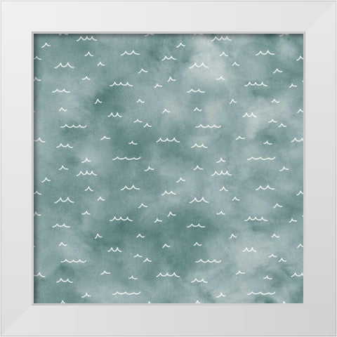 World Traveler Pattern XIVA White Modern Wood Framed Art Print by Marshall, Laura