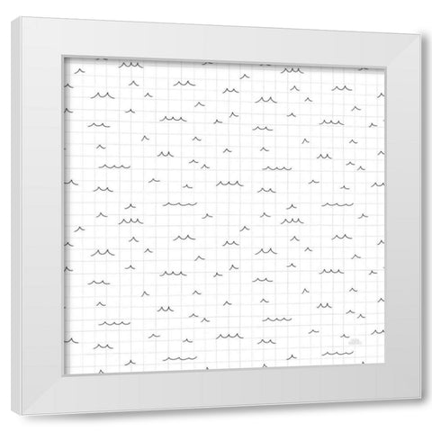 World Traveler Pattern XIVB White Modern Wood Framed Art Print by Marshall, Laura