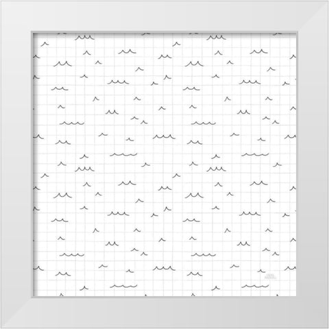 World Traveler Pattern XIVB White Modern Wood Framed Art Print by Marshall, Laura