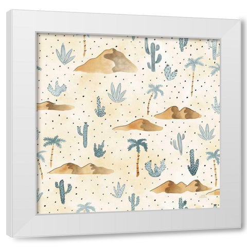 World Traveler Pattern XVIII White Modern Wood Framed Art Print by Marshall, Laura