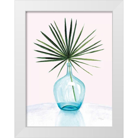 Statement Palms I v2 White Modern Wood Framed Art Print by Wellington Studio