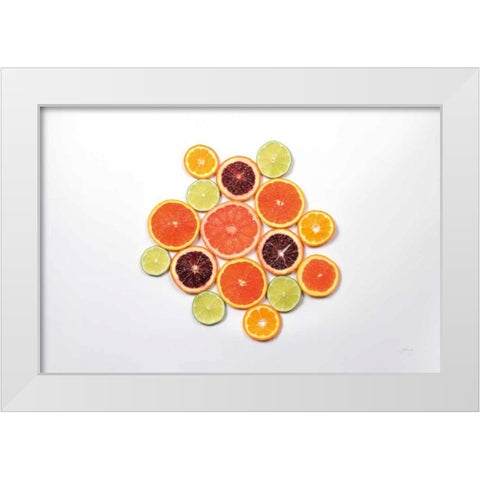 Sunny Citrus I White Modern Wood Framed Art Print by Bradley, Felicity