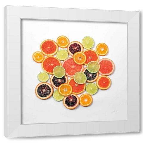 Sunny Citrus II Crop White Modern Wood Framed Art Print by Bradley, Felicity