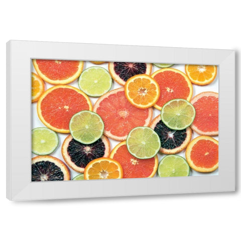 Sunny Citrus IV White Modern Wood Framed Art Print by Bradley, Felicity