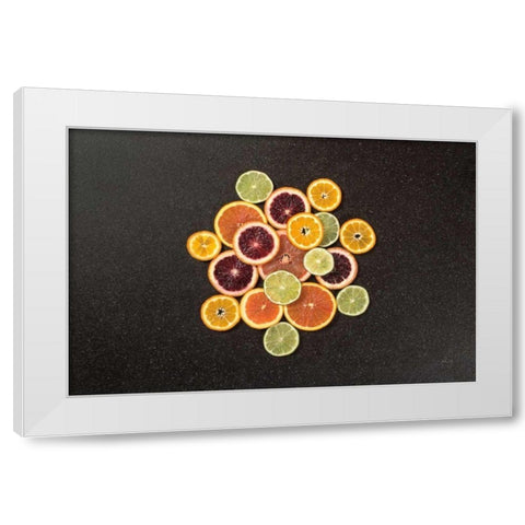 Citrus Drama II White Modern Wood Framed Art Print by Bradley, Felicity