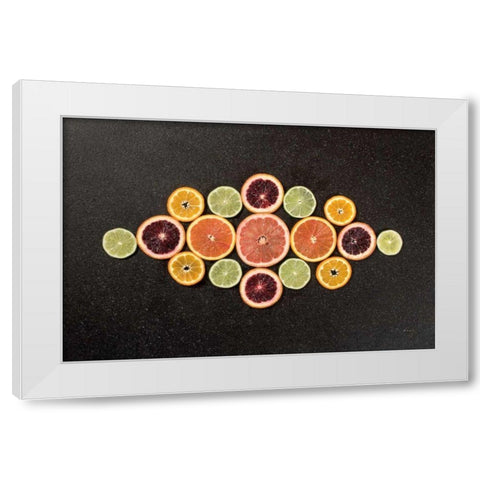Citrus Drama III White Modern Wood Framed Art Print by Bradley, Felicity