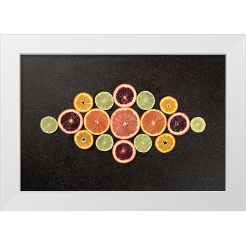 Citrus Drama III White Modern Wood Framed Art Print by Bradley, Felicity