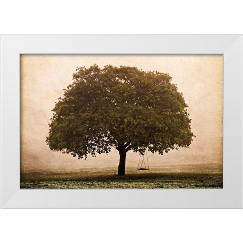 The Hopeful Oak White Modern Wood Framed Art Print by Van Swearingen, Debra