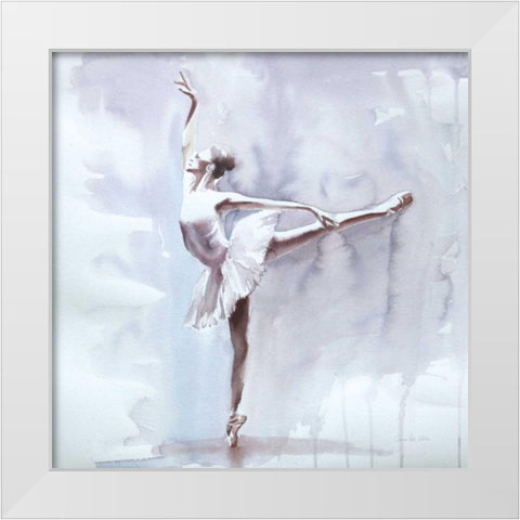Dusky Arabesque  White Modern Wood Framed Art Print by Valle, Aimee Del