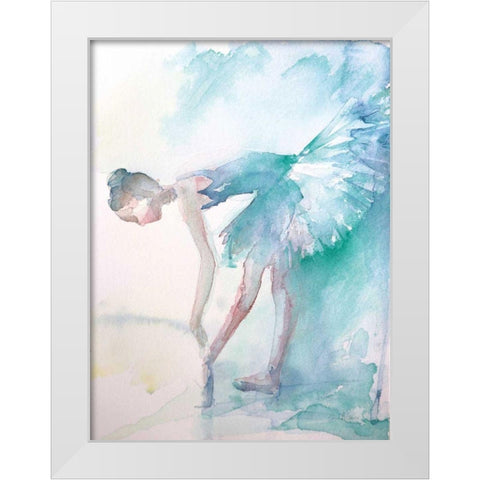 Pointe Shoes White Modern Wood Framed Art Print by Valle, Aimee Del
