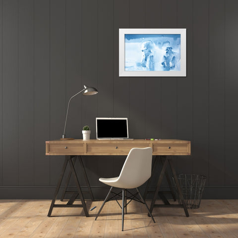Ice Bears White Modern Wood Framed Art Print by Valle, Aimee Del
