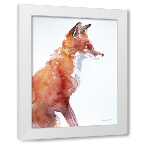 Sly as a Fox White Modern Wood Framed Art Print by Valle, Aimee Del