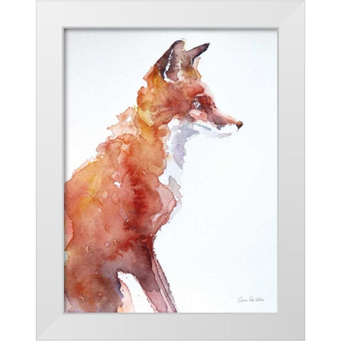 Sly as a Fox White Modern Wood Framed Art Print by Valle, Aimee Del