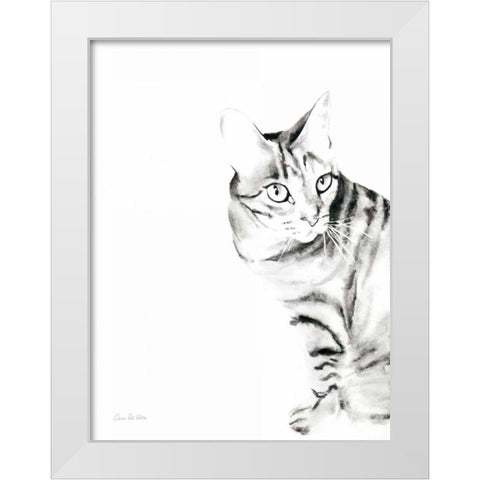 Sadie White Modern Wood Framed Art Print by Valle, Aimee Del