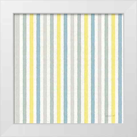 Floursack Lemon Pattern VII White Modern Wood Framed Art Print by Nai, Danhui