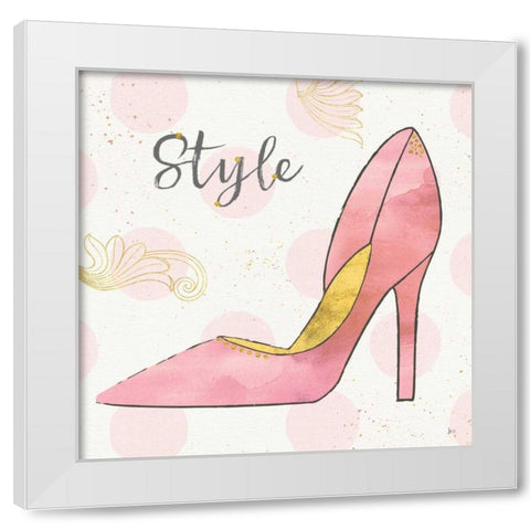 Fashion Blooms I Pink White Modern Wood Framed Art Print by Aiken, Jess