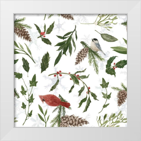 Peace and Joy Pattern VIII White Modern Wood Framed Art Print by Miller, Sara Zieve