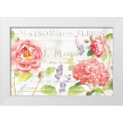 Maison Des Fleurs I White Modern Wood Framed Art Print by Nai, Danhui