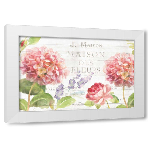 Maison Des Fleurs II White Modern Wood Framed Art Print by Nai, Danhui